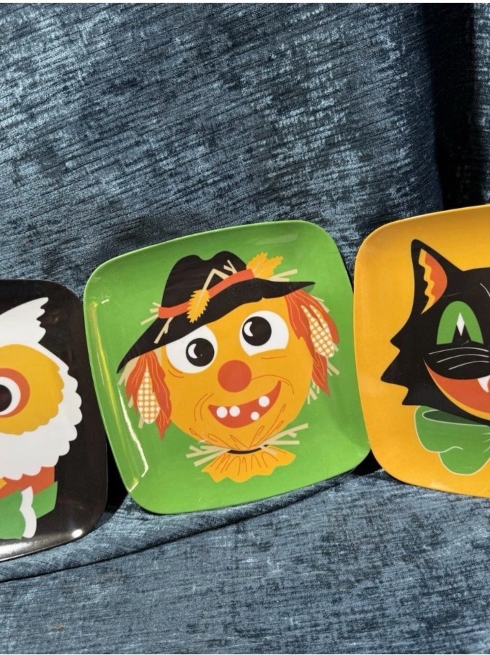 Set of 3 Melamine 7 inch Halloween plates